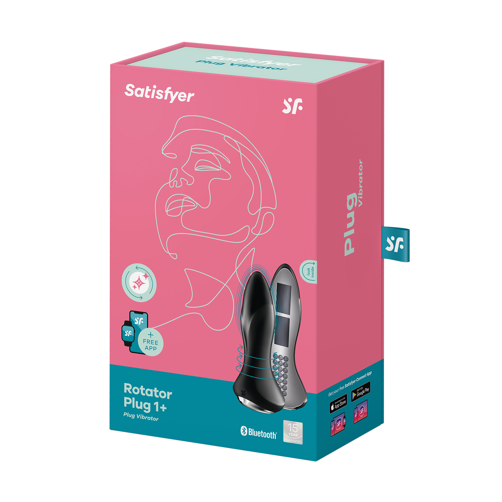 Анальний смарт-вібратор Satisfyer Rotator Plug 1+ Plug Vibrator чорний, 1 шт